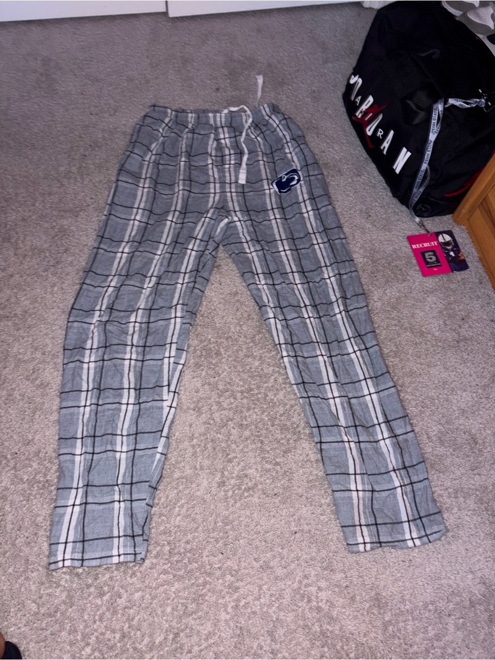 Penn state Gray Plaid Pajama Pants